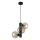 Candeeiro suspenso TUBE 3xE27/60W/230V preto/fumado bege