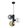 Candeeiro suspenso TUBE 3xE27/60W/230V preto/fumado bege/transparente