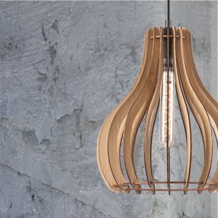 Candeeiro suspenso TUCCI 1xE27/60W/230V diâmetro 29 cm carvalho