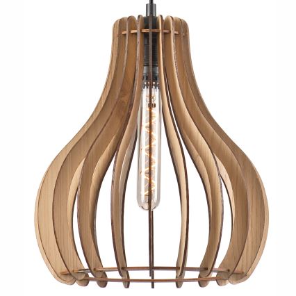 Candeeiro suspenso TUCCI 1xE27/60W/230V diâmetro 29 cm carvalho