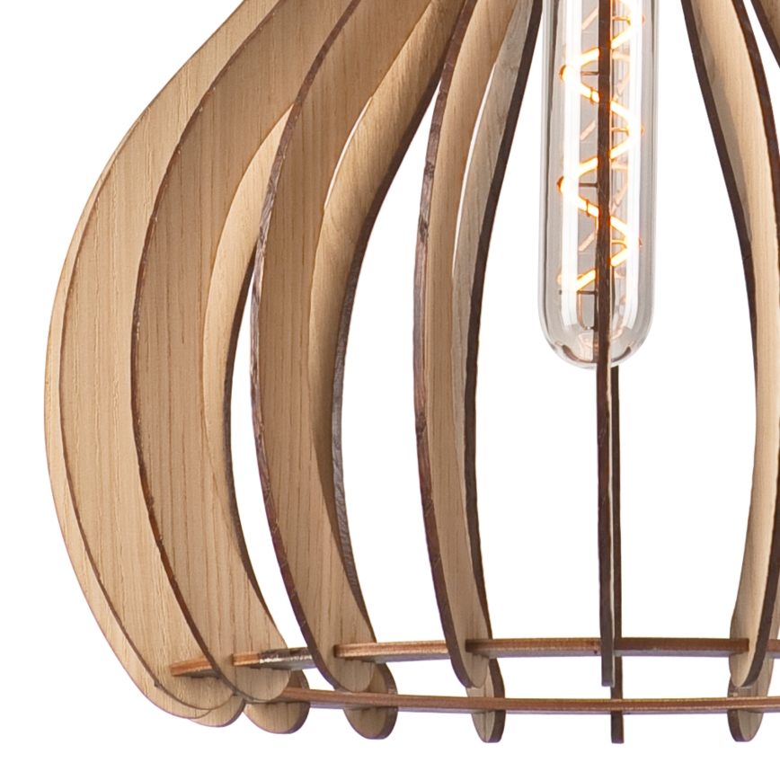 Candeeiro suspenso TUCCI 1xE27/60W/230V diâmetro 29 cm carvalho