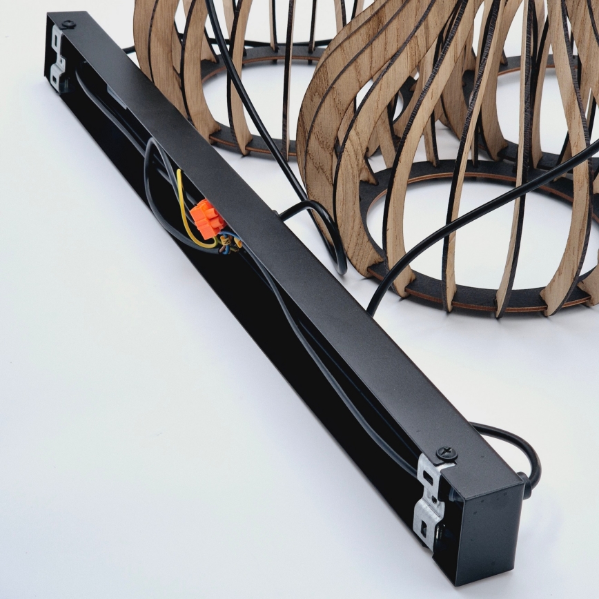 Candeeiro suspenso TUCCI 3xE27/15W/230V carvalho/preto