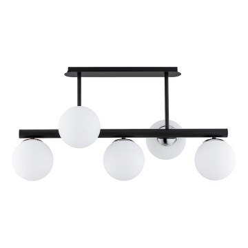 Candeeiro suspenso TUKANE 5xE14/10W/230V preto