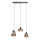 Candeeiro suspenso TUNIS 4xE27/40W/230V preto/castanho