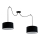 Candeeiro suspenso TUZ 2xE27/60W/230V aranha
