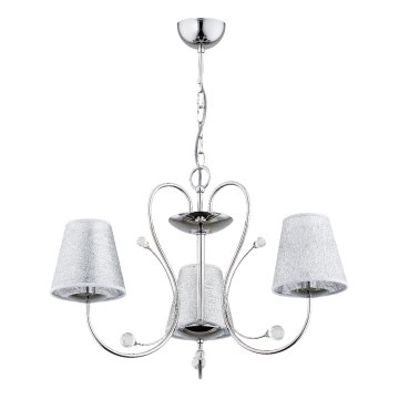 Candeeiro suspenso UNITY 3xE27/15W/230V cromado brilhante