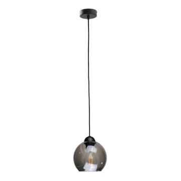 Candeeiro suspenso UNO 1xE27/60W/230V preto/fumado