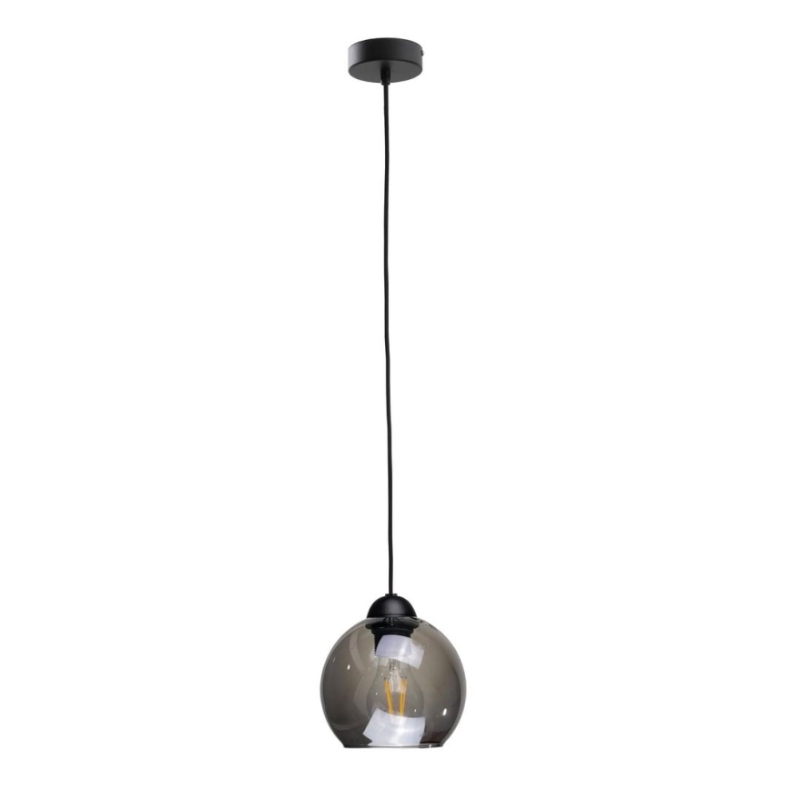 Candeeiro suspenso UNO 1xE27/60W/230V preto/fumado
