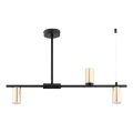 Candeeiro suspenso URANOS 3xGU10/10W/230V preto/dourado