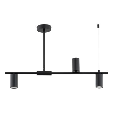 Candeeiro suspenso URANOS 3xGU10/10W/230V preto