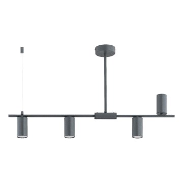 Candeeiro suspenso URANOS 4xGU10/10W/230V cinzento