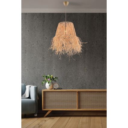 Candeeiro suspenso VALANCE 1xE27/40W/230V castanho