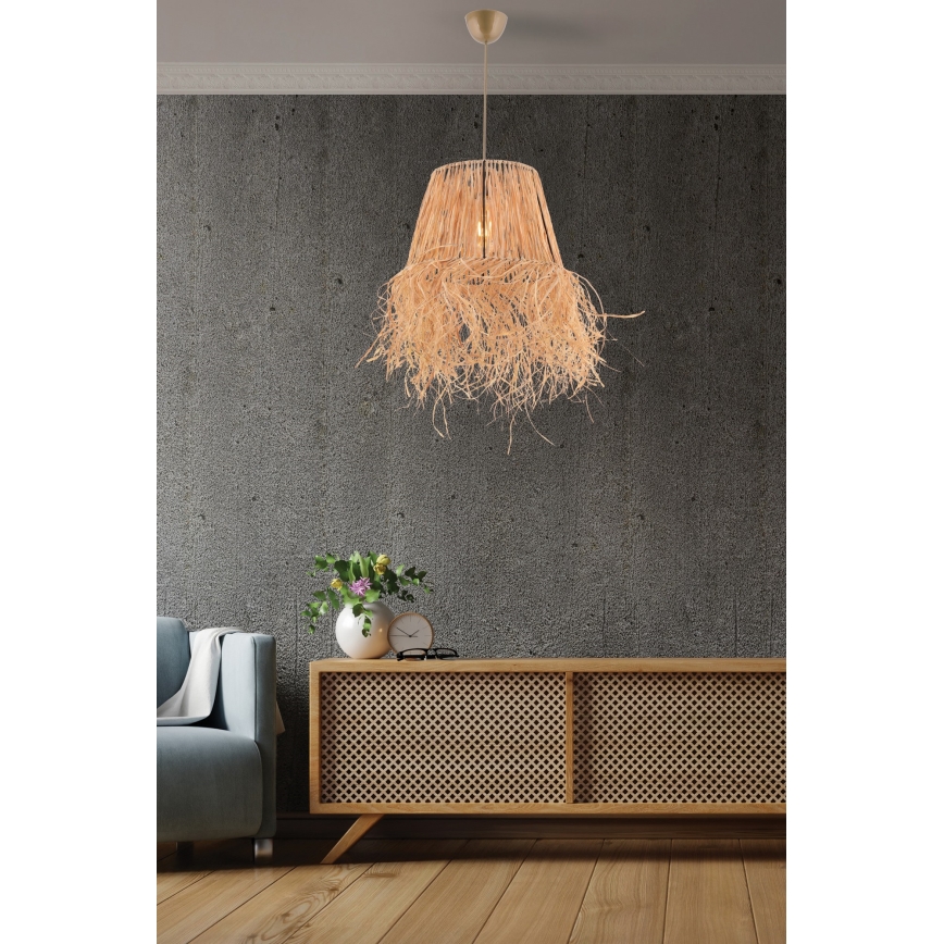 Candeeiro suspenso VALANCE 1xE27/40W/230V castanho