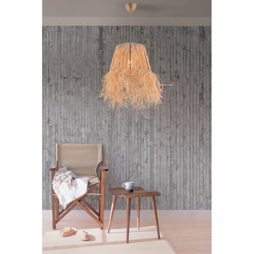 Candeeiro suspenso VALANCE 1xE27/40W/230V castanho