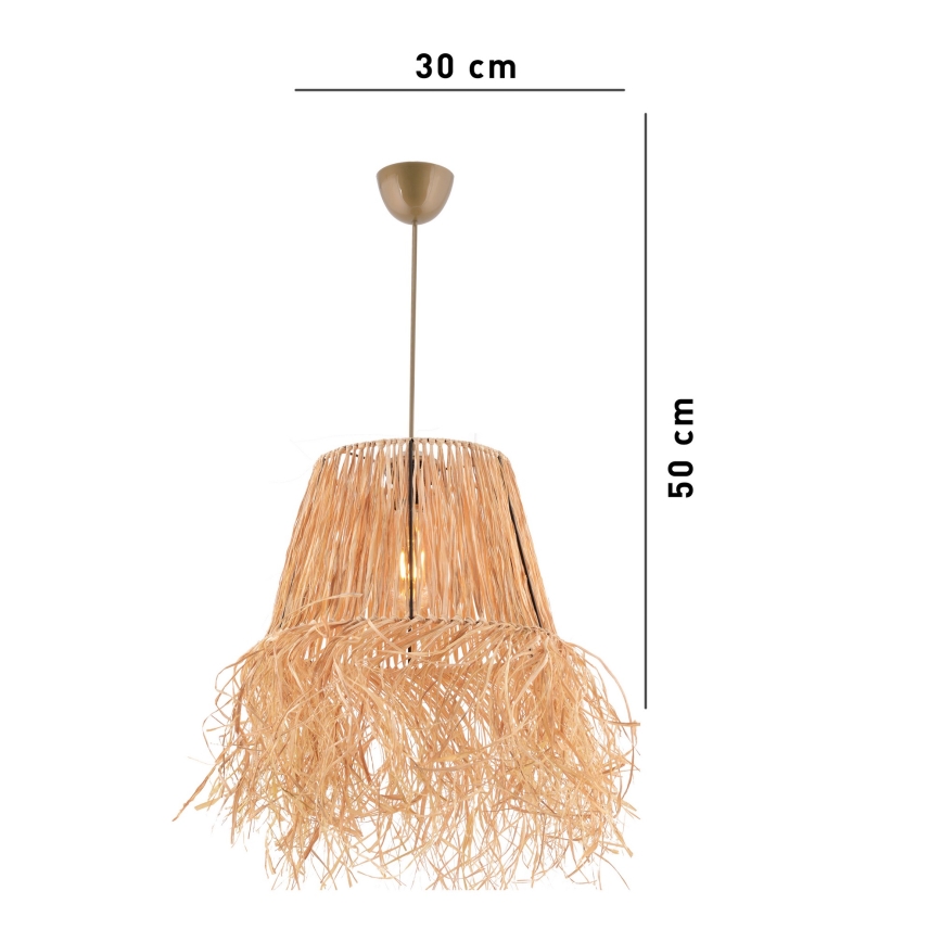 Candeeiro suspenso VALANCE 1xE27/40W/230V castanho