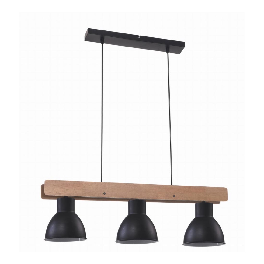 Candeeiro suspenso VARIO 3xE27/60W/230V Bétula