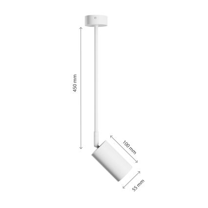 Candeeiro suspenso VARIOSA 1xGU10/10W/230V branco