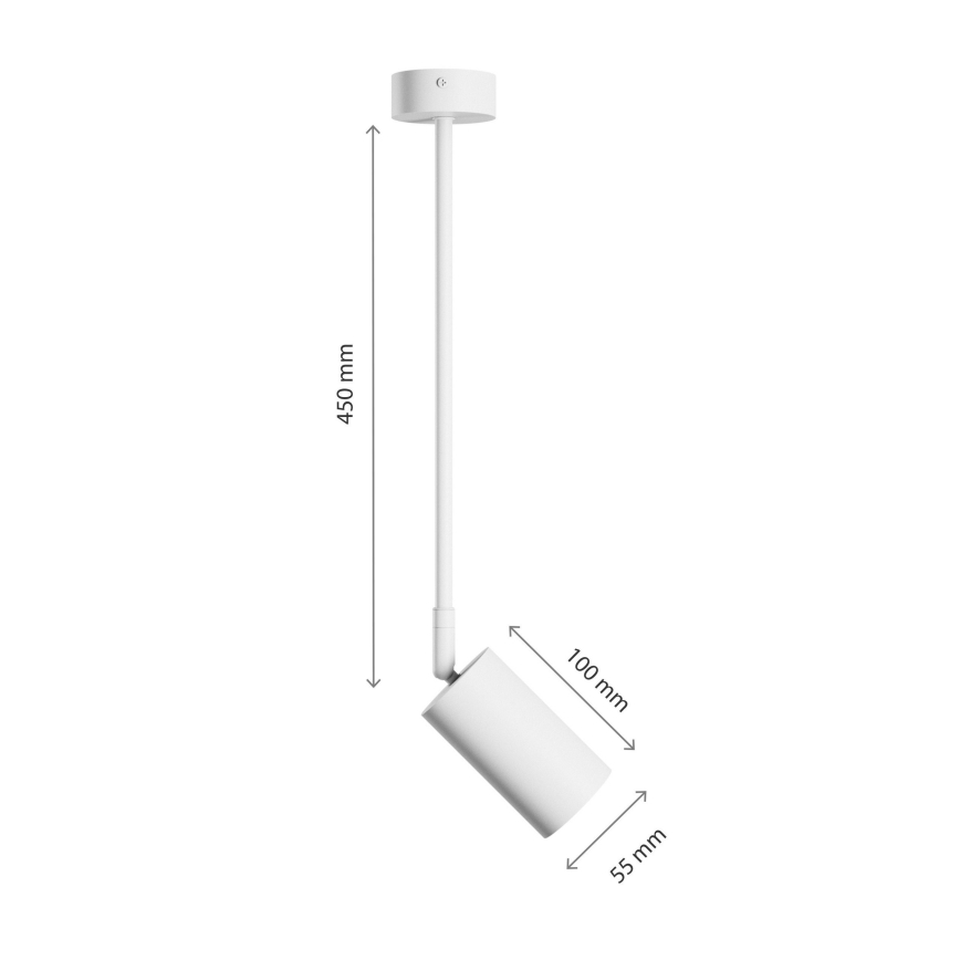 Candeeiro suspenso VARIOSA 1xGU10/10W/230V branco