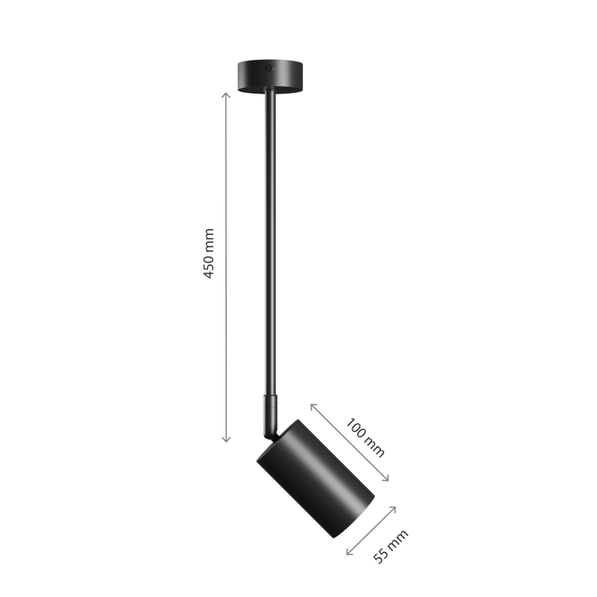 Candeeiro suspenso VARIOSA 1xGU10/10W/230V preto