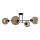 Candeeiro suspenso VASCO 4xE27/60W/230V preto/fumado bege