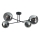 Candeeiro suspenso VASCO 4xE27/60W/230V preto/fumado preto