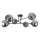 Candeeiro suspenso VASCO 6xE27/60W/230V preto/fumado preto