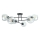 Candeeiro suspenso VASCO 6xE27/60W/230V preto/transparente