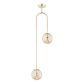 Candeeiro suspenso VECTOR 2xE14/10W/230V dourado