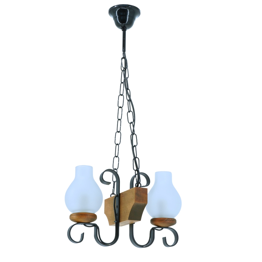 Candeeiro suspenso VELA 2xE14/40W/230V faia