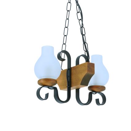 Candeeiro suspenso VELA 2xE14/40W/230V faia