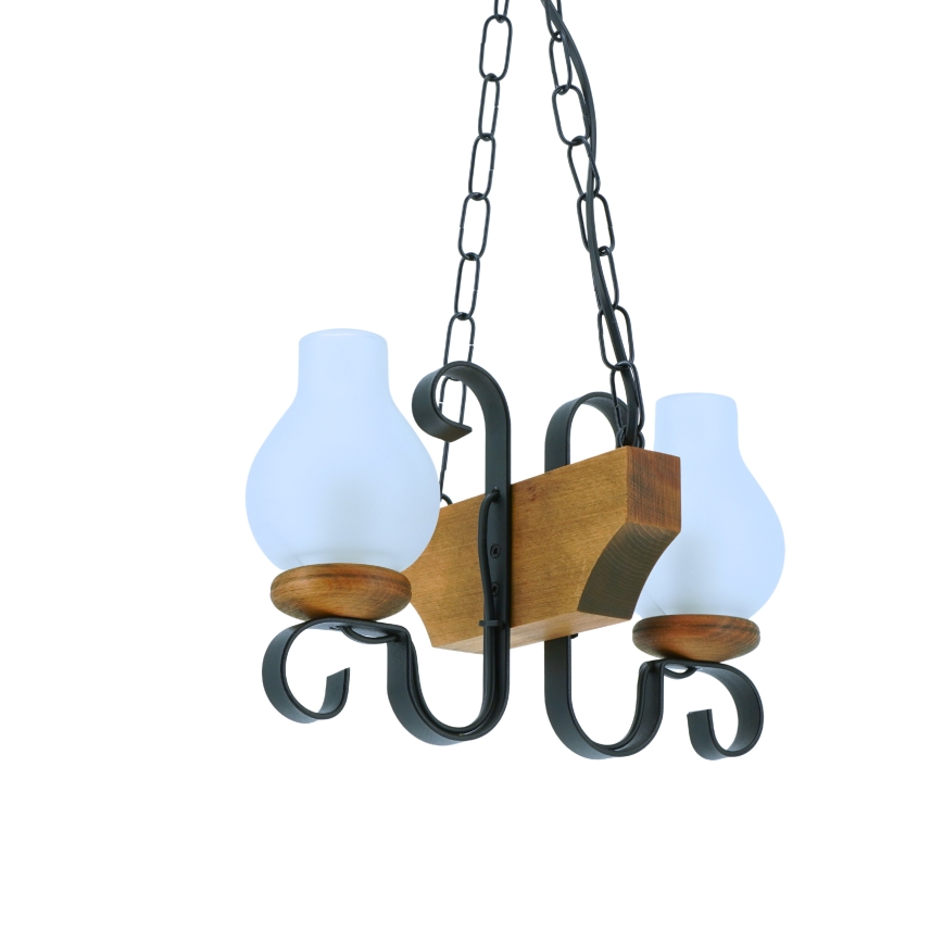 Candeeiro suspenso VELA 2xE14/40W/230V faia