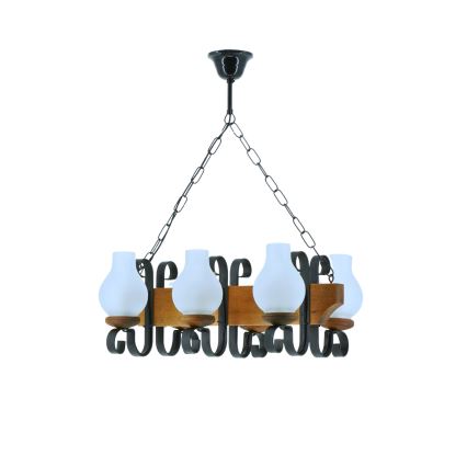 Candeeiro suspenso VELA 6xE14/40W/230V faia - FSC certificado