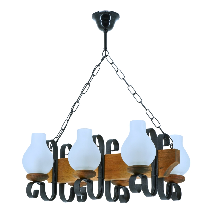 Candeeiro suspenso VELA 6xE14/40W/230V faia - FSC certificado