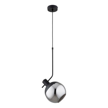 Candeeiro suspenso VELTO 1xE27/15W/230V preto/fumado