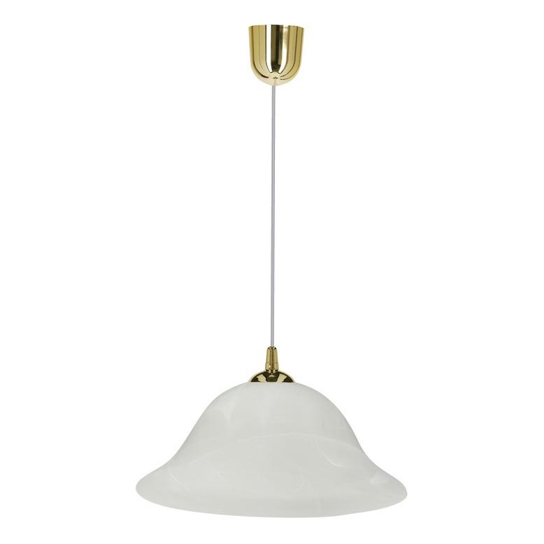 Candeeiro suspenso VERA 1xE27/60W/230V dourado/branco
