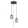 Candeeiro suspenso VERDI 3xE27/15W/230V diâmetro 30 cm preto/cinzento/branco