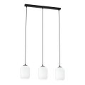 Candeeiro suspenso VERDI 3xE27/15W/230V preto/branco
