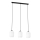 Candeeiro suspenso VERDI 3xE27/15W/230V preto/branco