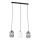 Candeeiro suspenso VERDI 3xE27/15W/230V preto/cinzento/branco
