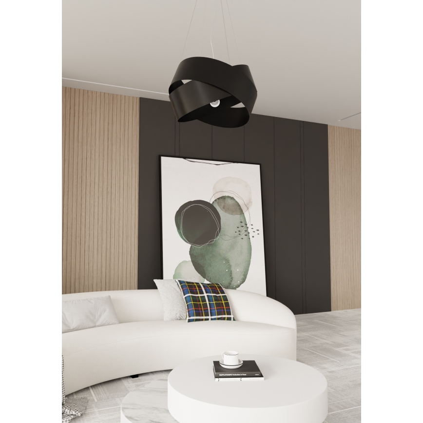 Candeeiro suspenso VIENO 3xE27/15W/230V preto