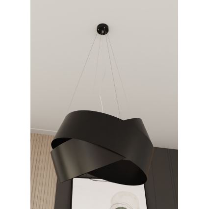 Candeeiro suspenso VIENO 3xE27/15W/230V preto