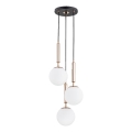 Candeeiro suspenso VOLDA 3xE14/10W/230V diâmetro 28 cm latão