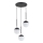 Candeeiro suspenso VOLDA 3xE14/10W/230V diâmetro 44 cm preto