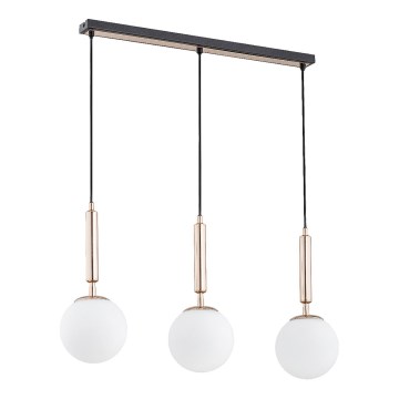 Candeeiro suspenso VOLDA 3xE14/40W/230V latão