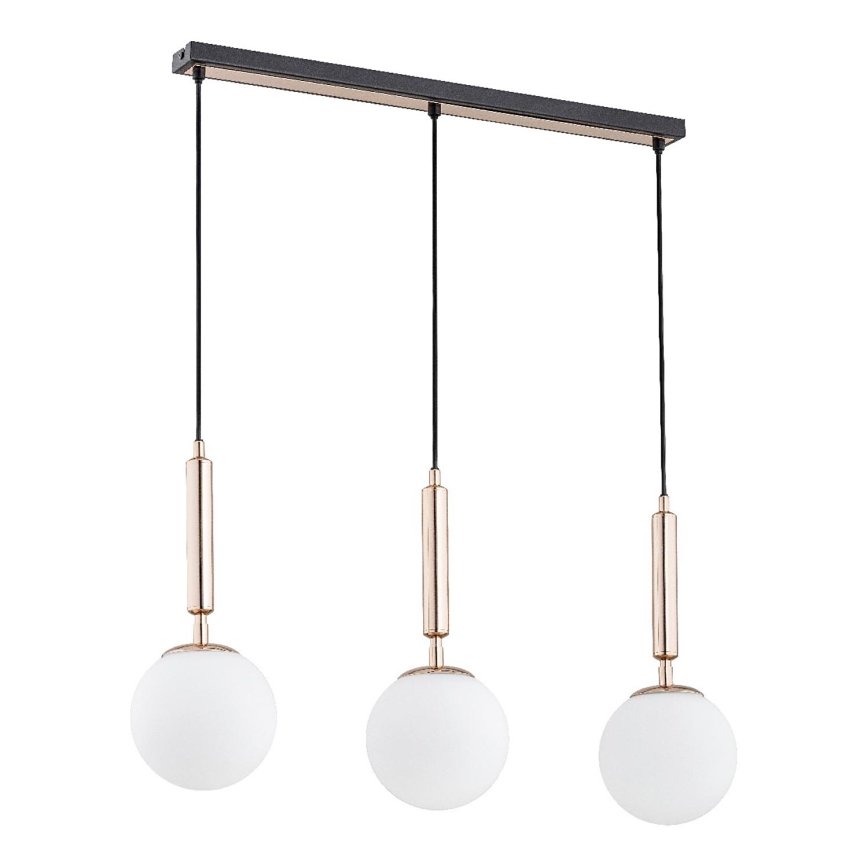 Candeeiro suspenso VOLDA 3xE14/40W/230V latão