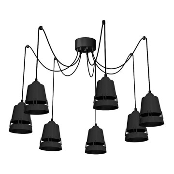 Candeeiro suspenso WALET 7xE27/60W/230V aranha
