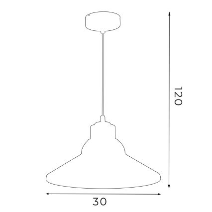 Candeeiro suspenso WORKS 1xE27/15W/230V vermelho