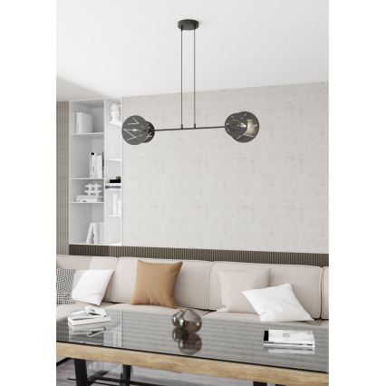 Candeeiro suspenso XOTIC 2xE27/15W/230V preto