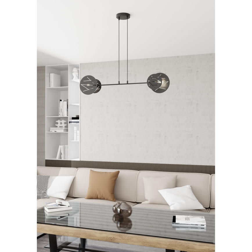Candeeiro suspenso XOTIC 2xE27/15W/230V preto