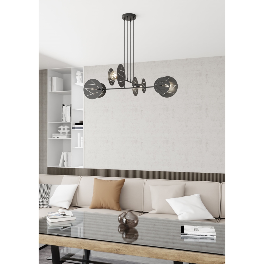 Candeeiro suspenso XOTIC 4xE27/15W/230V preto